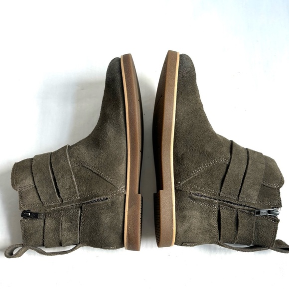 UGG Josefene Suede Strap Metal Buckle Ankle Boots Slate Dark Green Size 6 - Picture 17 of 17